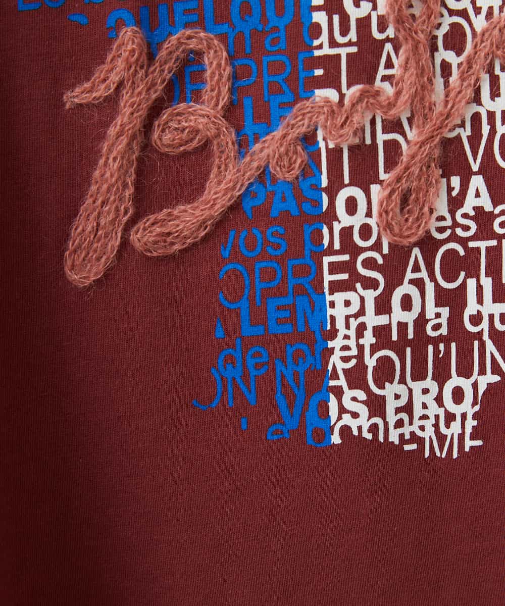 NSKAF97170 Maison de CINQ(メゾン ドゥ サンク) ロゴ刺繍コットンカットソー ブルーグリーン
