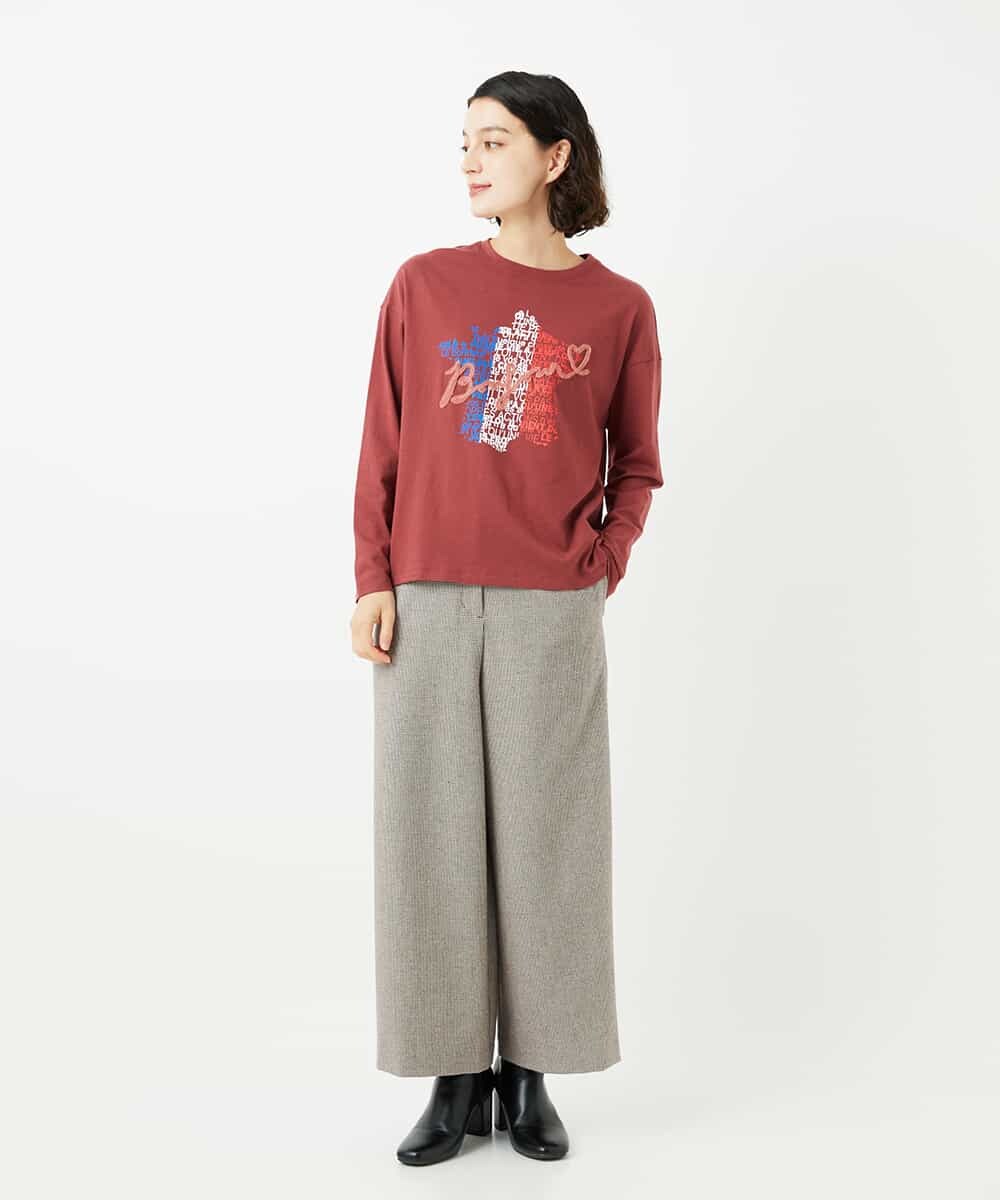 NSKAF97170 Maison de CINQ(メゾン ドゥ サンク) ロゴ刺繍コットンカットソー ブルーグリーン