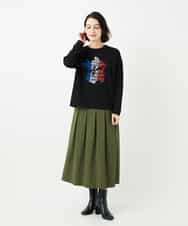 NSKAF97170 Maison de CINQ(メゾン ドゥ サンク) ロゴ刺繍コットンカットソー ブルーグリーン