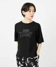 NSKHC90160 Maison de CINQ(メゾン ドゥ サンク) ワイドシルエット刺繡デザインTシャツ ベージュ