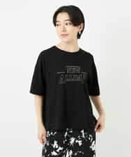 NSKHC90160 Maison de CINQ(メゾン ドゥ サンク) ワイドシルエット刺繡デザインTシャツ ベージュ