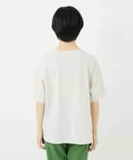 NSKHC90160 Maison de CINQ(メゾン ドゥ サンク) ワイドシルエット刺繡デザインTシャツ ベージュ