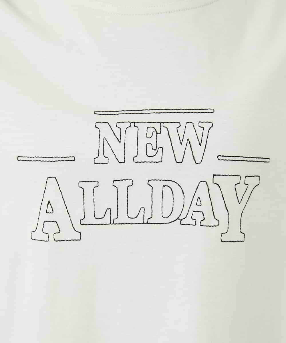 NSKHC90160 Maison de CINQ(メゾン ドゥ サンク) ワイドシルエット刺繡デザインTシャツ ベージュ