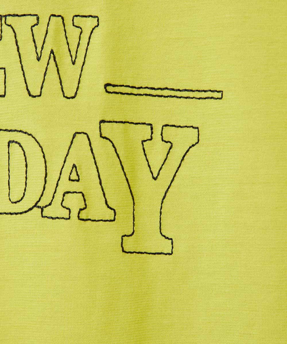 NSKHC90160 Maison de CINQ(メゾン ドゥ サンク) ワイドシルエット刺繡デザインTシャツ ベージュ