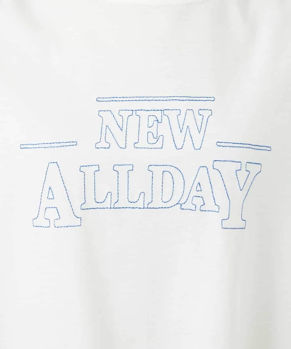 NSKHC90160 Maison de CINQ(メゾン ドゥ サンク) ワイドシルエット刺繡デザインTシャツ ベージュ