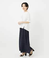 NSKHC90160 Maison de CINQ(メゾン ドゥ サンク) ワイドシルエット刺繡デザインTシャツ ベージュ