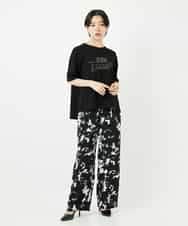 NSKHC90160 Maison de CINQ(メゾン ドゥ サンク) ワイドシルエット刺繡デザインTシャツ ベージュ