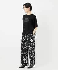 NSKHC90160 Maison de CINQ(メゾン ドゥ サンク) ワイドシルエット刺繡デザインTシャツ ベージュ