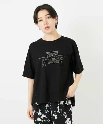 Maison de CINQ(メゾン ドゥ サンク) ワイドシルエット刺?デザインTシャツ ブラック/黒 36