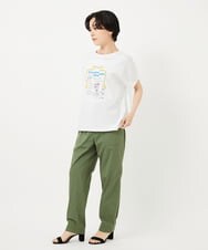 NSKHC91190 Maison de CINQ(メゾン ドゥ サンク) プリント刺繍コットンTシャツ パープル