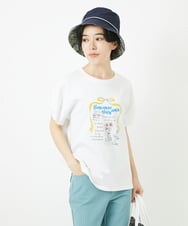 NSKHC91190 Maison de CINQ(メゾン ドゥ サンク) プリント刺繍コットンTシャツ パープル
