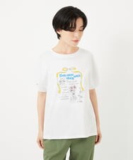 NSKHC91190 Maison de CINQ(メゾン ドゥ サンク) プリント刺繍コットンTシャツ ホワイト