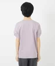 NSKHC91190 Maison de CINQ(メゾン ドゥ サンク) プリント刺繍コットンTシャツ パープル