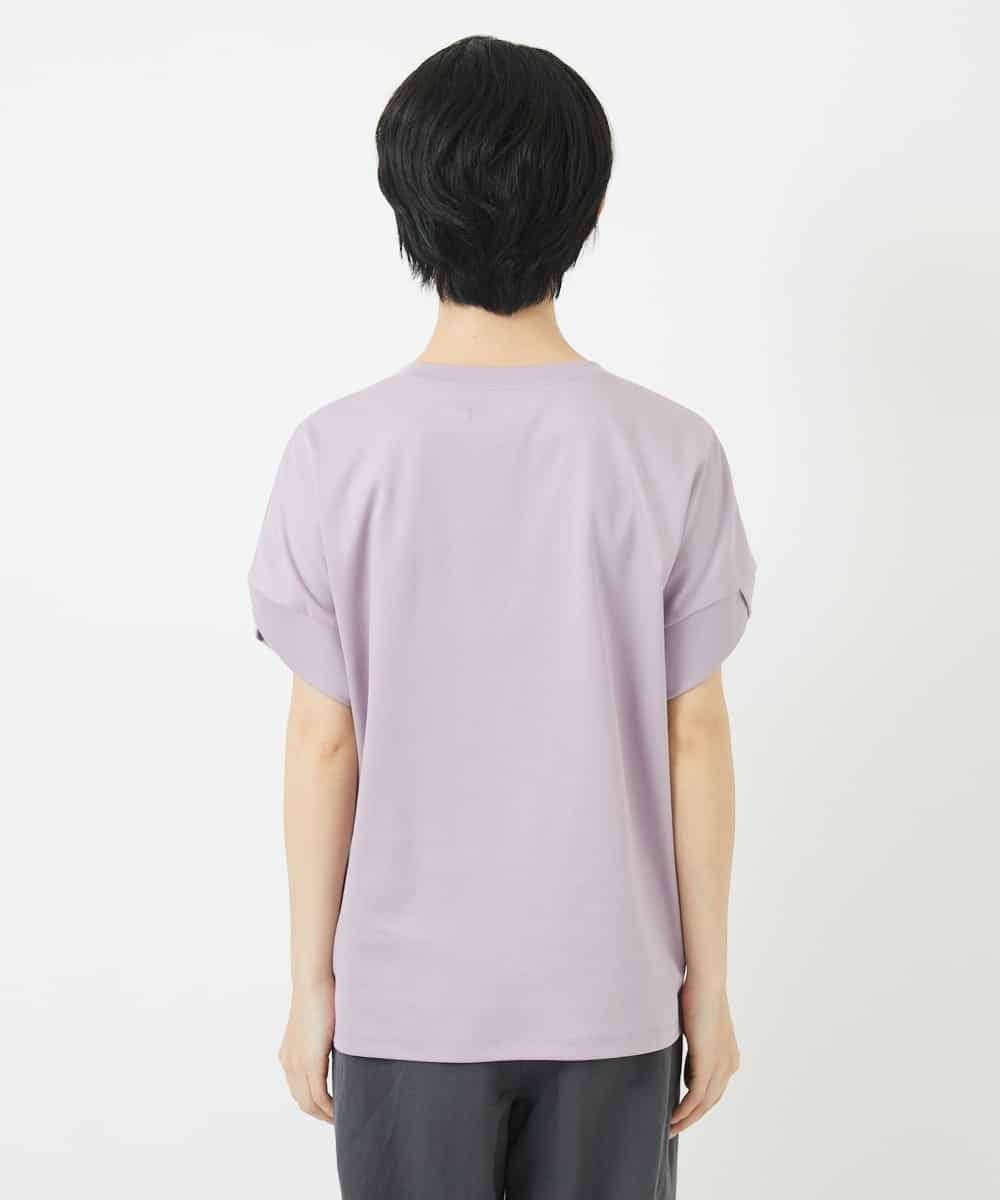 NSKHC91190 Maison de CINQ(メゾン ドゥ サンク) プリント刺繍コットンTシャツ パープル