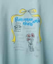 NSKHC91190 Maison de CINQ(メゾン ドゥ サンク) プリント刺繍コットンTシャツ パープル