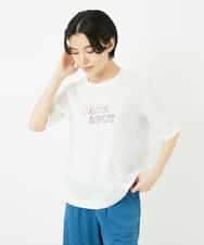 NSKHC92130 Maison de CINQ(メゾン ドゥ サンク) 刺繍ロゴデザインコットンTシャツ ホワイト