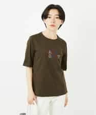 NSKHC92130 Maison de CINQ(メゾン ドゥ サンク) 刺繍ロゴデザインコットンTシャツ ホワイト