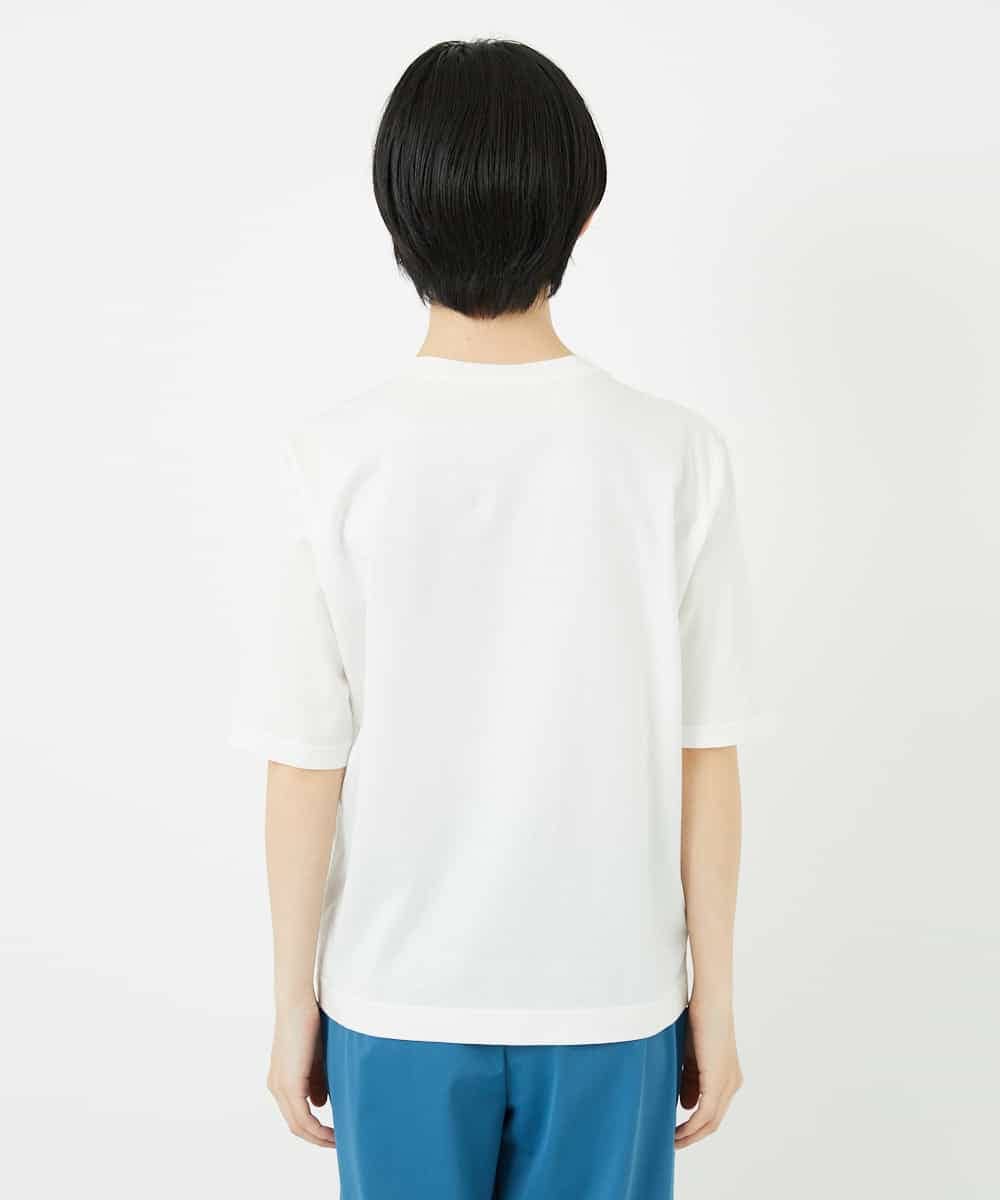 NSKHC92130 Maison de CINQ(メゾン ドゥ サンク) 刺繍ロゴデザインコットンTシャツ ホワイト