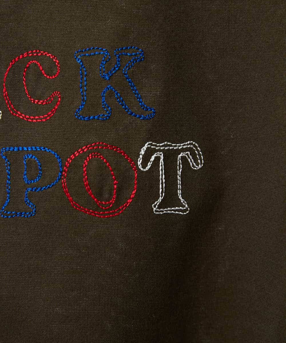 NSKHC92130 Maison de CINQ(メゾン ドゥ サンク) 刺繍ロゴデザインコットンTシャツ ホワイト