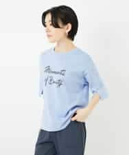NSKHC93160 Maison de CINQ(メゾン ドゥ サンク) スリットスリーブコットンTシャツ ライトブルー