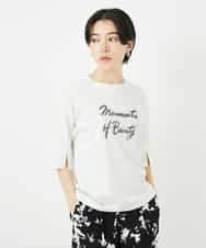 NSKHC93160 Maison de CINQ(メゾン ドゥ サンク) スリットスリーブコットンTシャツ ライトブルー