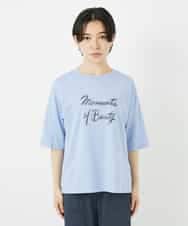NSKHC93160 Maison de CINQ(メゾン ドゥ サンク) スリットスリーブコットンTシャツ ライトブルー