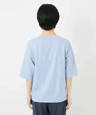 NSKHC93160 Maison de CINQ(メゾン ドゥ サンク) スリットスリーブコットンTシャツ ライトブルー