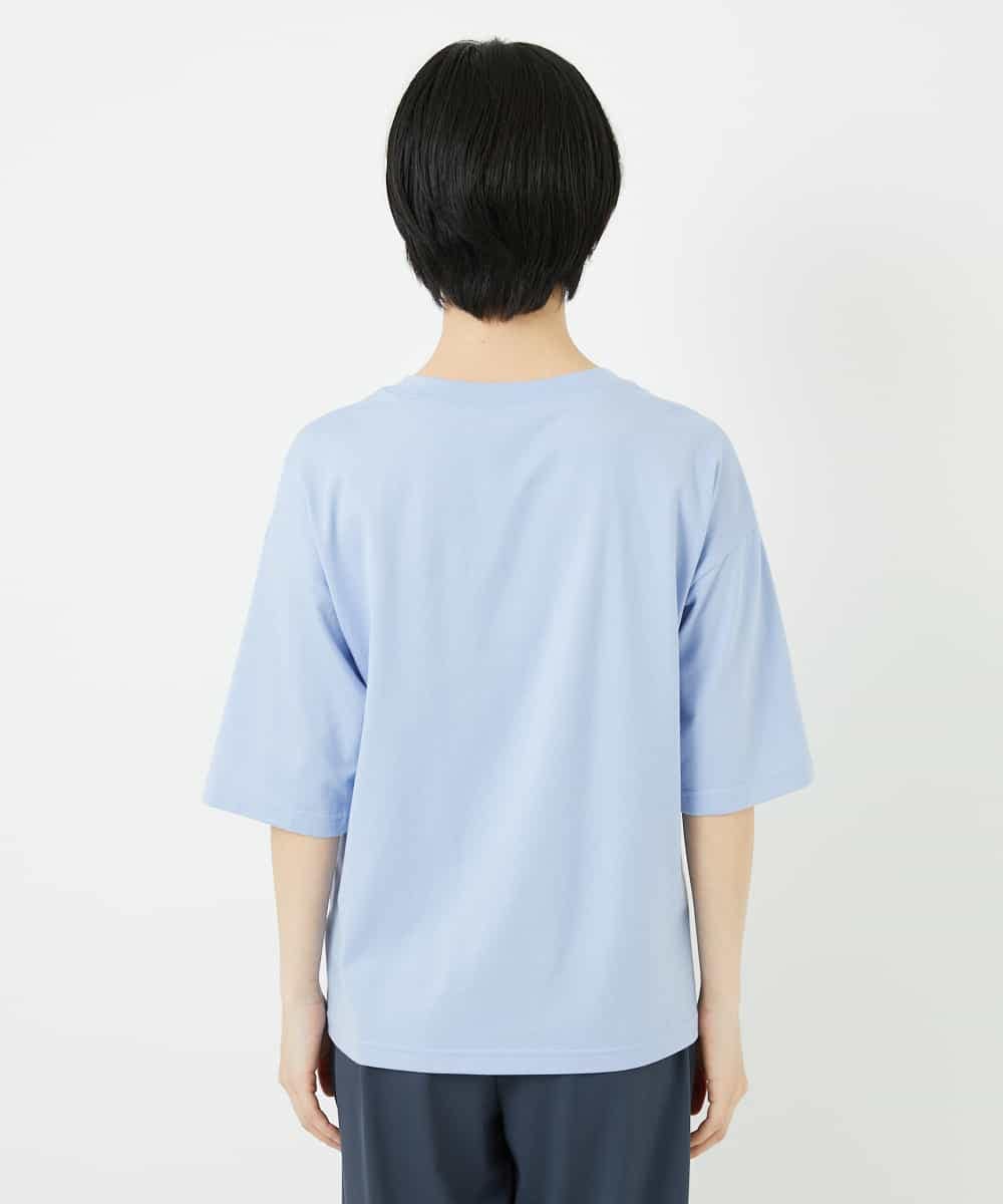 NSKHC93160 Maison de CINQ(メゾン ドゥ サンク) スリットスリーブコットンTシャツ ライトブルー