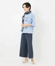 NSKHC93160 Maison de CINQ(メゾン ドゥ サンク) スリットスリーブコットンTシャツ ライトブルー