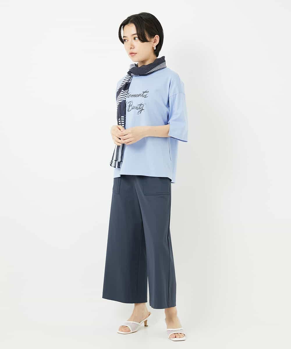 NSKHC93160 Maison de CINQ(メゾン ドゥ サンク) スリットスリーブコットンTシャツ ライトブルー