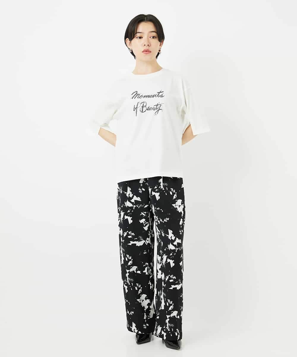 NSKHC93160 Maison de CINQ(メゾン ドゥ サンク) スリットスリーブコットンTシャツ ライトブルー