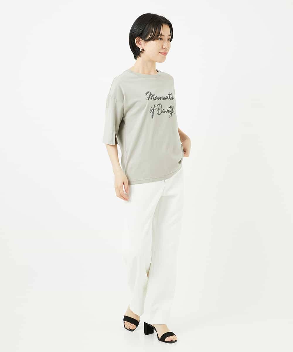 NSKHC93160 Maison de CINQ(メゾン ドゥ サンク) スリットスリーブコットンTシャツ ライトブルー