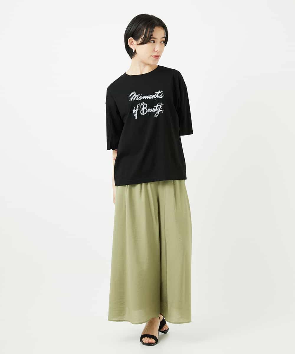 NSKHC93160 Maison de CINQ(メゾン ドゥ サンク) スリットスリーブコットンTシャツ ライトブルー