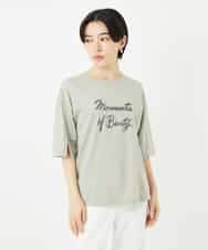 NSKHC93160 Maison de CINQ(メゾン ドゥ サンク) スリットスリーブコットンTシャツ グレージュ