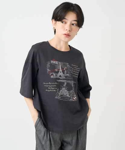 NSKJC94190 Maison de CINQ 風景刺しゅうTシャツ