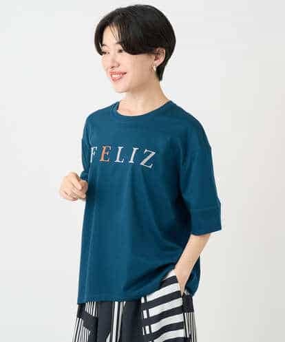 NSKJC95180 Maison de CINQ 刺繍ロゴワイドシルエットTシャツ