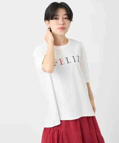 NSKJC95180 Maison de CINQ 刺繍ロゴワイドシルエットTシャツ