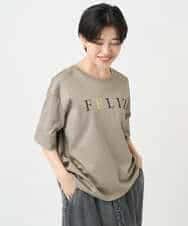 NSKJC95180 Maison de CINQ(メゾン ドゥ サンク) 刺繍ロゴワイドシルエットTシャツ ホワイト