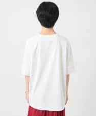 NSKJC95180 Maison de CINQ(メゾン ドゥ サンク) 刺繍ロゴワイドシルエットTシャツ ホワイト