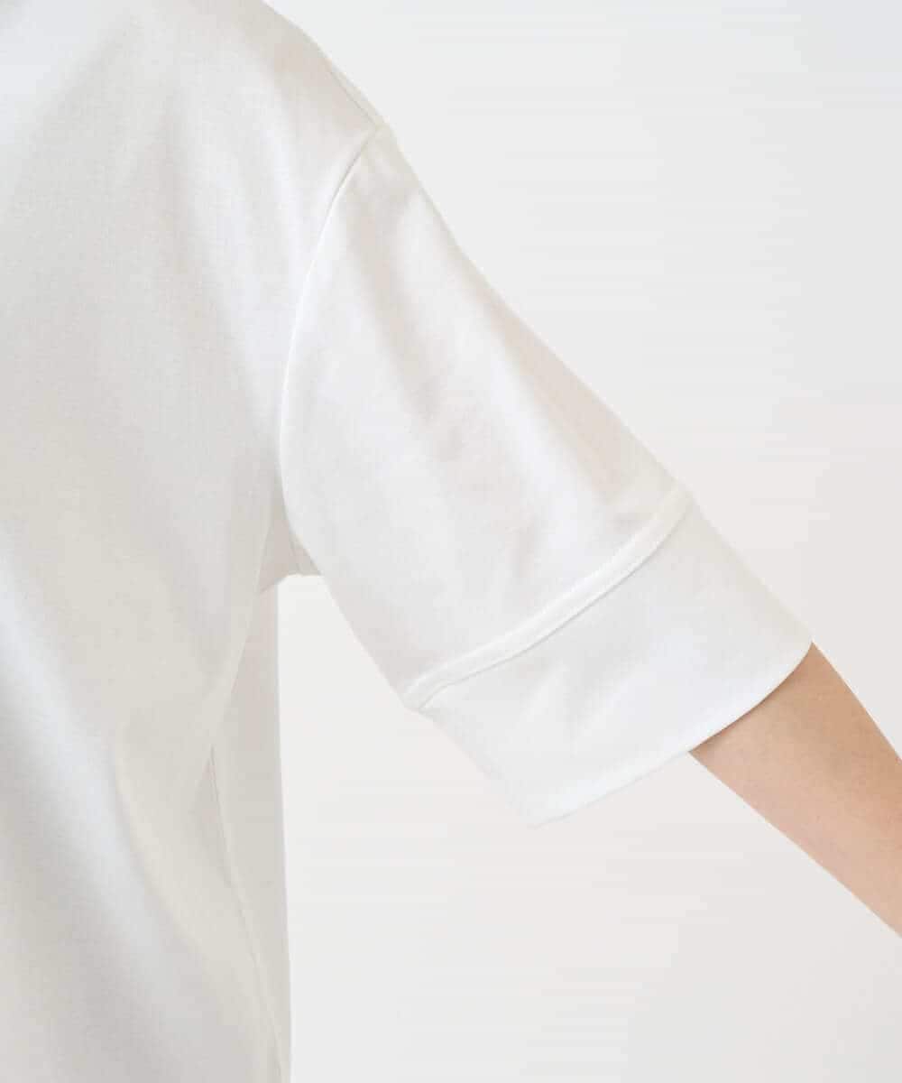 NSKJC95180 Maison de CINQ(メゾン ドゥ サンク) 刺繍ロゴワイドシルエットTシャツ ホワイト