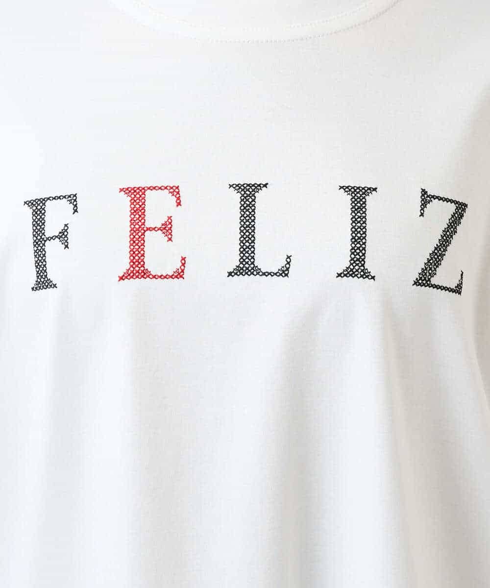 NSKJC95180 Maison de CINQ(メゾン ドゥ サンク) 刺繍ロゴワイドシルエットTシャツ ホワイト