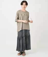 NSKJC95180 Maison de CINQ(メゾン ドゥ サンク) 刺繍ロゴワイドシルエットTシャツ ホワイト