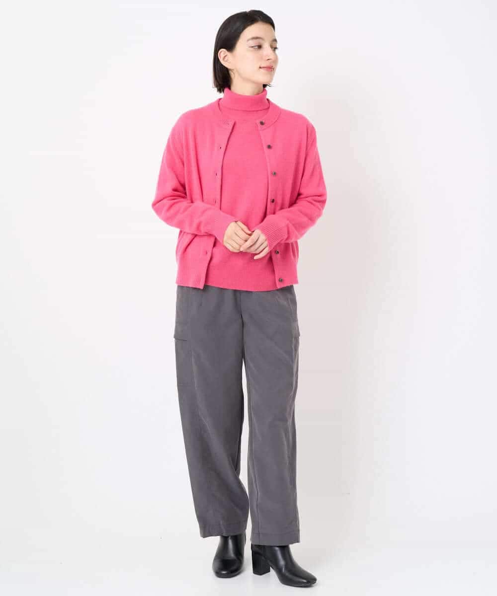 NSSAF83390 Maison de CINQ(メゾン ドゥ サンク) クルーネックカシミヤニットカーディガン ライトグレー