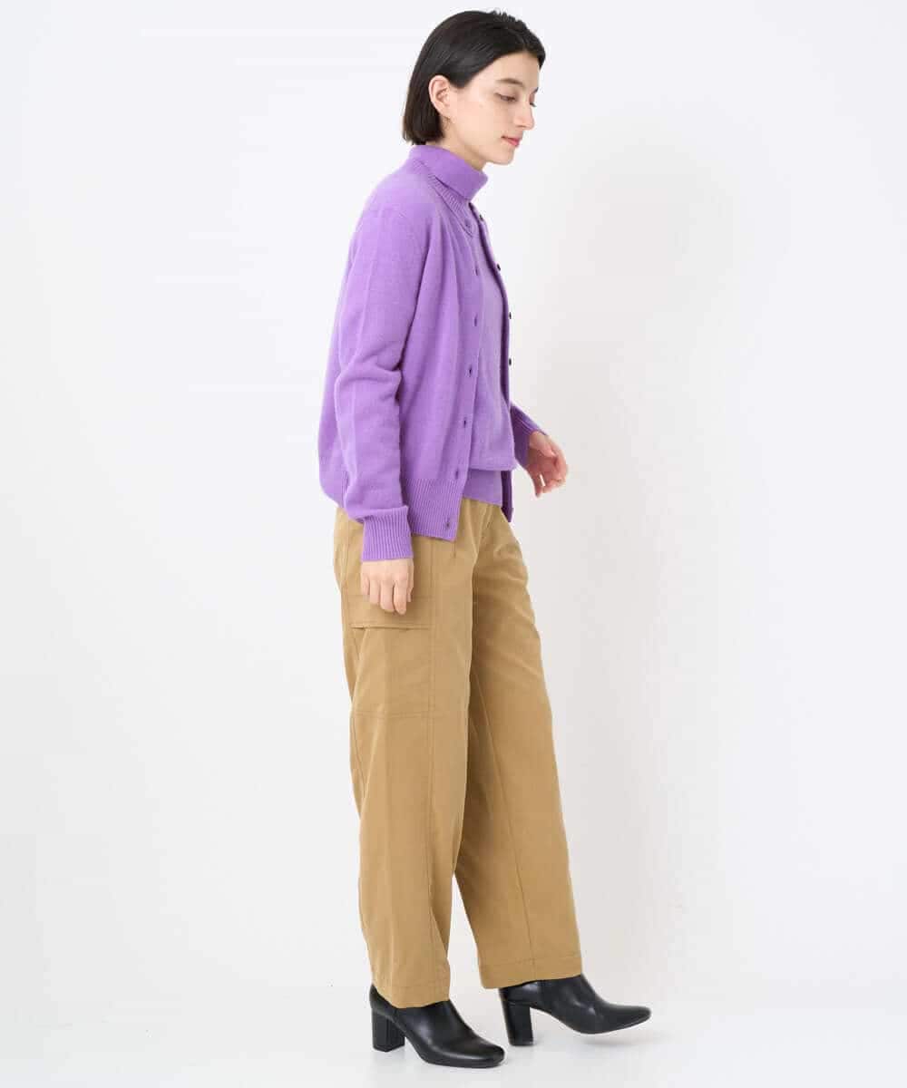 NSSAF83390 Maison de CINQ(メゾン ドゥ サンク) クルーネックカシミヤニットカーディガン ライトグレー