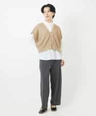 NSSHC90210 Maison de CINQ(メゾン ドゥ サンク) ワッフルベストカーディガン カーキ