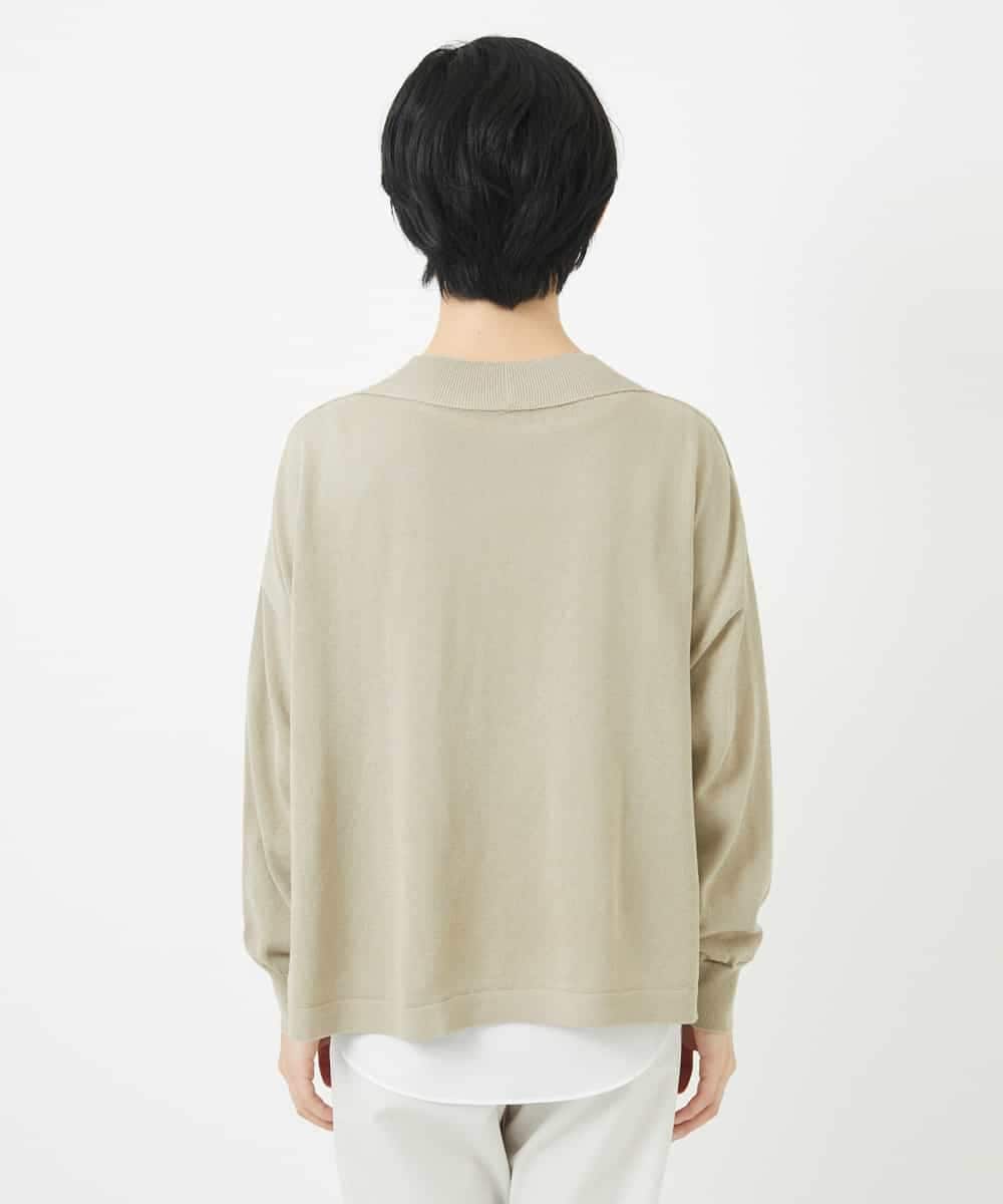 NSSHC91180 Maison de CINQ(メゾン ドゥ サンク) シャンティ天竺着流しカーディガン ベージュ