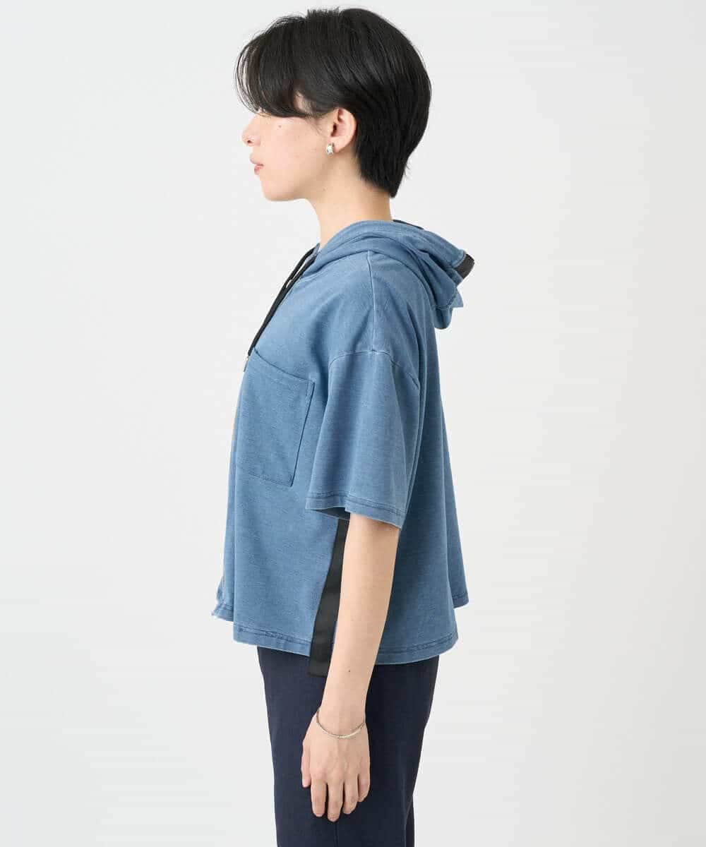 NSTJC94260 Maison de CINQ(メゾン ドゥ サンク) [セットアップ対応]ハーフスリーブデニムパーカー ブルー