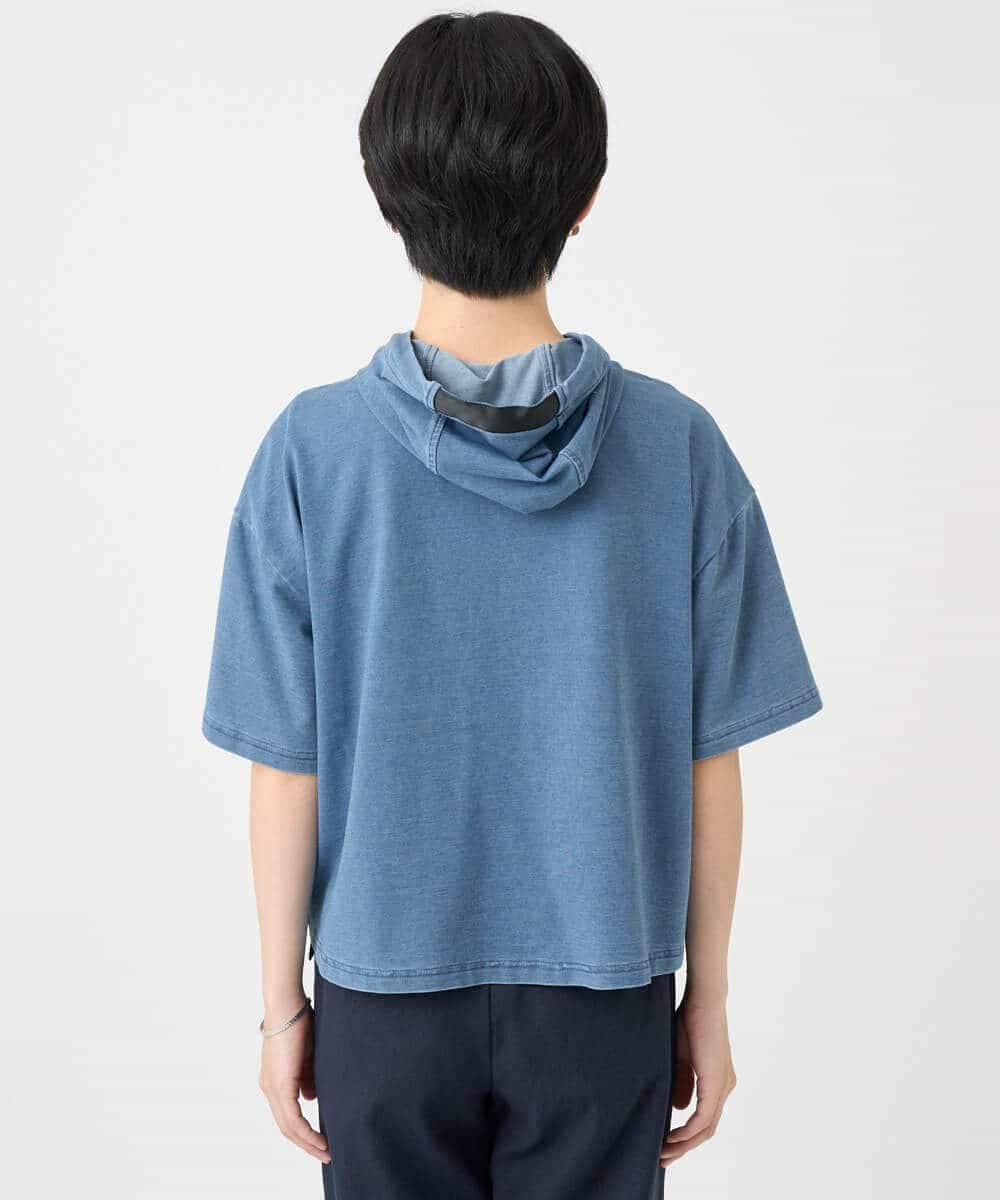 NSTJC94260 Maison de CINQ(メゾン ドゥ サンク) [セットアップ対応]ハーフスリーブデニムパーカー ブルー