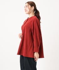 OLBAA24099 eur3(エウルキューブ) 【大きいサイズ】コーデュロイフレアブラウス ブラウン(17）