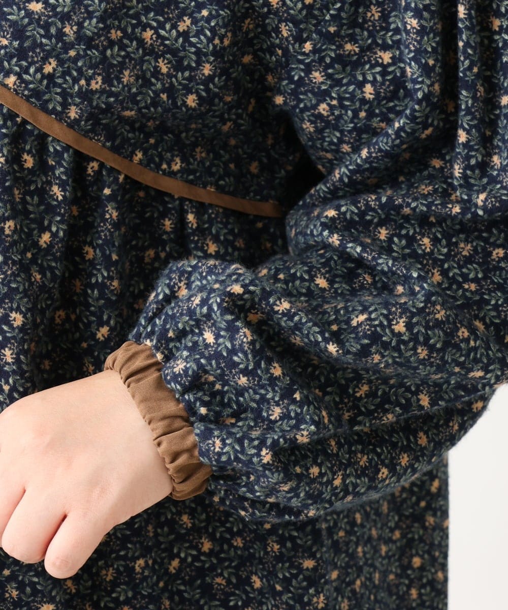 OLBAV19089 eur3(エウルキューブ) 【大きいサイズ/soso×eur3】2WAY花柄ブラウス ネイビー(57)